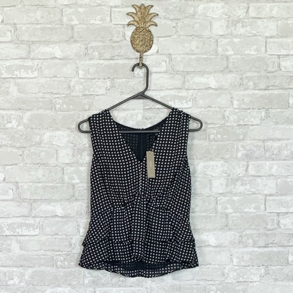 NWT J. Crew V-Neck Peplum Tank Top in Star Print - Picture 4 of 8